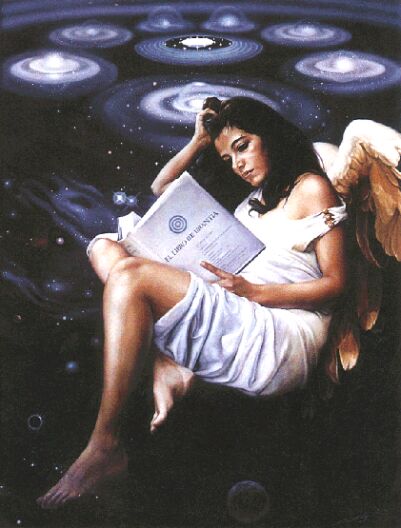 Angel reading UB